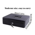 thumbnail image 3 of Money Box with Key, Money Tin with Lock Cash with Coin Tray for Petty Coins Notes ,Easy to Operate, 3 of 7