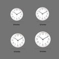 thumbnail image 2 of Reloj de pared minimalista blanco, funcionamiento silencioso, a pilas, diseño versátil, 2 of 7
