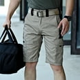 thumbnail image 4 of Men's Outdoor Capri Pants Summer Training Shorts With Webbing Waist, 4 of 4