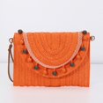 thumbnail image 5 of Women Envelope Wallet Detachable Shoulder Strap Clutch Boho Chic Straw Shoulder Bag with Beads Spacious Crossbody Wallet, 5 of 5