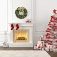 thumbnail image 4 of Qocolhg Christmas Reef Wreaths for Front Door Window 12 Inch Pine Artificial Garland with Bowknot, Bells, Deer, Red Berries, Flower Gifts for Christmas Party Decor, Christmas Decorations Clearance, 4 of 6