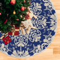 thumbnail image 5 of Coolnut 47.2" Ethnic Design Christmas Tree Skirt, Soft Christmas Tree Mat Merry Xmas Tree Skirt Ornaments for Indoor Outdoor Farmhouse Holiday Party Decoration, 5 of 6