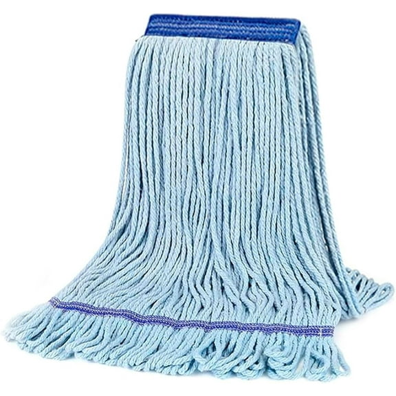 Heavy Duty String Mop for Floor Cleaning – Industrial Commercial Wet with Extra Replacement Head – Super Absorbent Cotton Mop for Home, Garage, Office, Workshop, Warehouse – No Handle