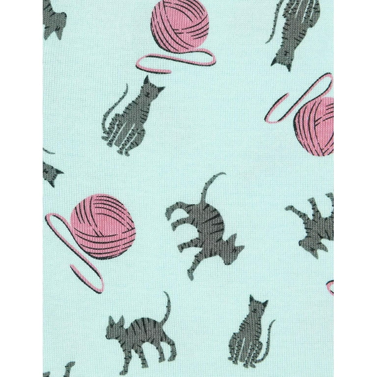 Leveret Kids Boys Girls Two Piece Cotton Pajamas Cat Blue 3 Year