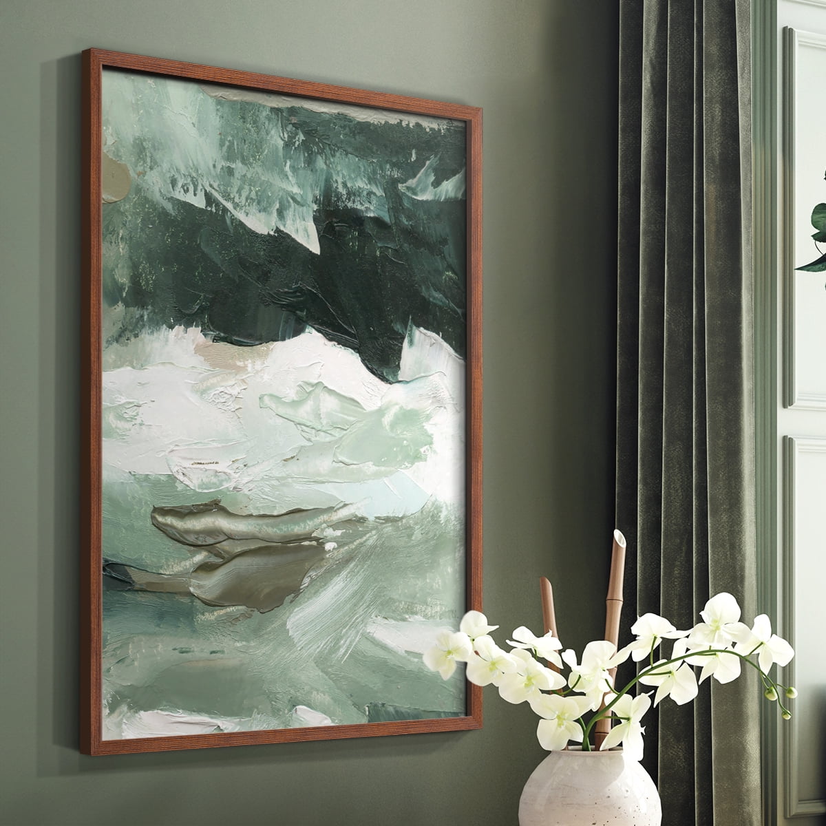 Crashing I Framed Print in Brown Solid Wood Framed Print No Nail Hanging