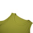 thumbnail image 4 of Women's Solid Color Ribbed Knit Tank Tops Casual Basic Crew Neck Sleeveless Top Green XL(XL), 4 of 8