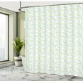 thumbnail image 4 of Ambesonne Floral Shower Curtain, Ivy Branch and Flowers, 69"Wx75"L, White Grey Yellow Green, 4 of 4