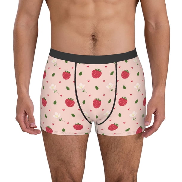 Fotbe Strawberry Calzoncillos Tipo Boxer con Bolsa de Soporte Total para Hombre, X-Temp Fresco, Transpirable y de Secado Rápido-Large