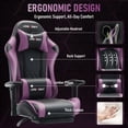 thumbnail image 6 of JONPONY Big and Tall 500LBS Gaming Chair, Ergonomic Design with 2D Armrests,PU Leather with Footrest and Lumbar Support, High Back Office Chair Support 8 Hours Long Sitting, Computer Chair,Purple, 6 of 8