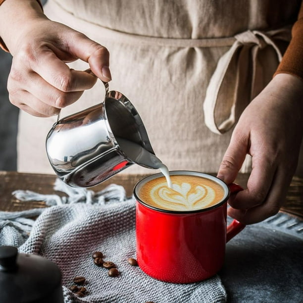 Milk Frother Cup,Stainless Steel Milk Frothing Pitcher with Handle