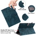 thumbnail image 4 of K-Lion Folio Flip Case for iPad 10th Generation 10.9 inch 2022 , Retro Luxury Leather Pencil Holder Wallet Case Cat Pattern Stand Card Pocket Auto Wake/Sleep Case Cover for iPad 10.9 Inch, Darkblue, 4 of 9