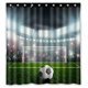 thumbnail image 1 of ABPHQTO Balón de fútbol en verde Estadio Arena Cortina de ducha de poliéster impermeable y ganchos 160x180 cm, 1 of 1