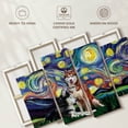 thumbnail image 6 of Elephant Stock Huskies Starry Night Wall Art - Horizontal Multi Panel Canvas - Living Room Wall Decor - Animal Multi Panel - Black And Blue Decor - 43" x 27", 6 of 8