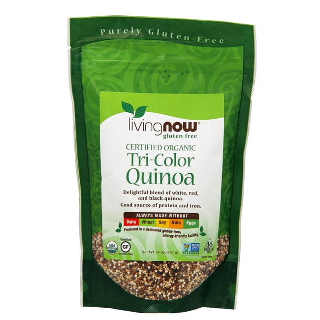 NOW Foods Living Now Certified Organic Tri-Color Quinoa 14 oz Pkg