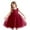 Wine*, variant on RUTAYY Children Girls Dress Round Neck Solid Color Wedding Flower Girl Skirt Piano Performance Everyday Wear Elegant Casual Dresses