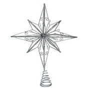 Queens of Christmas TOPPER-16-SLV-STR 16 in. Star Tree Topper, Silver