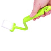 TureClos 2Pcs S Type Toilet Brush Cleaning Toilets Corner Bending Type Soft Brush Cleaning Brush