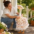 thumbnail image 6 of Aurorax Valentine's Day Porch Goose Outfits 23" Holiday,Goose Clothes for Cement Goose Porch Goose 17/19 inch,Lady Skirt and Hat All the Season 23" Porch Goose Clothing Accessories, 6 of 6