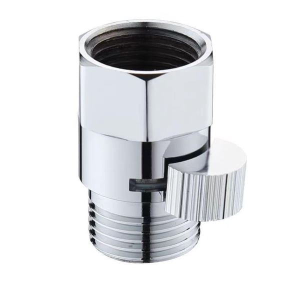 Brass Shower Flow Control Valve: Shower Head Shut Off Valve(Female and Male), Water Flow Control Valves, for Handheld Shower Head or Bidet Sprayer- Handle Lever