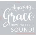 thumbnail image 6 of Amazing Grace How Sweet Sound Square Vinyl Lettering Art Wall Decals Stickers 11x9-Inch White, 6 of 6