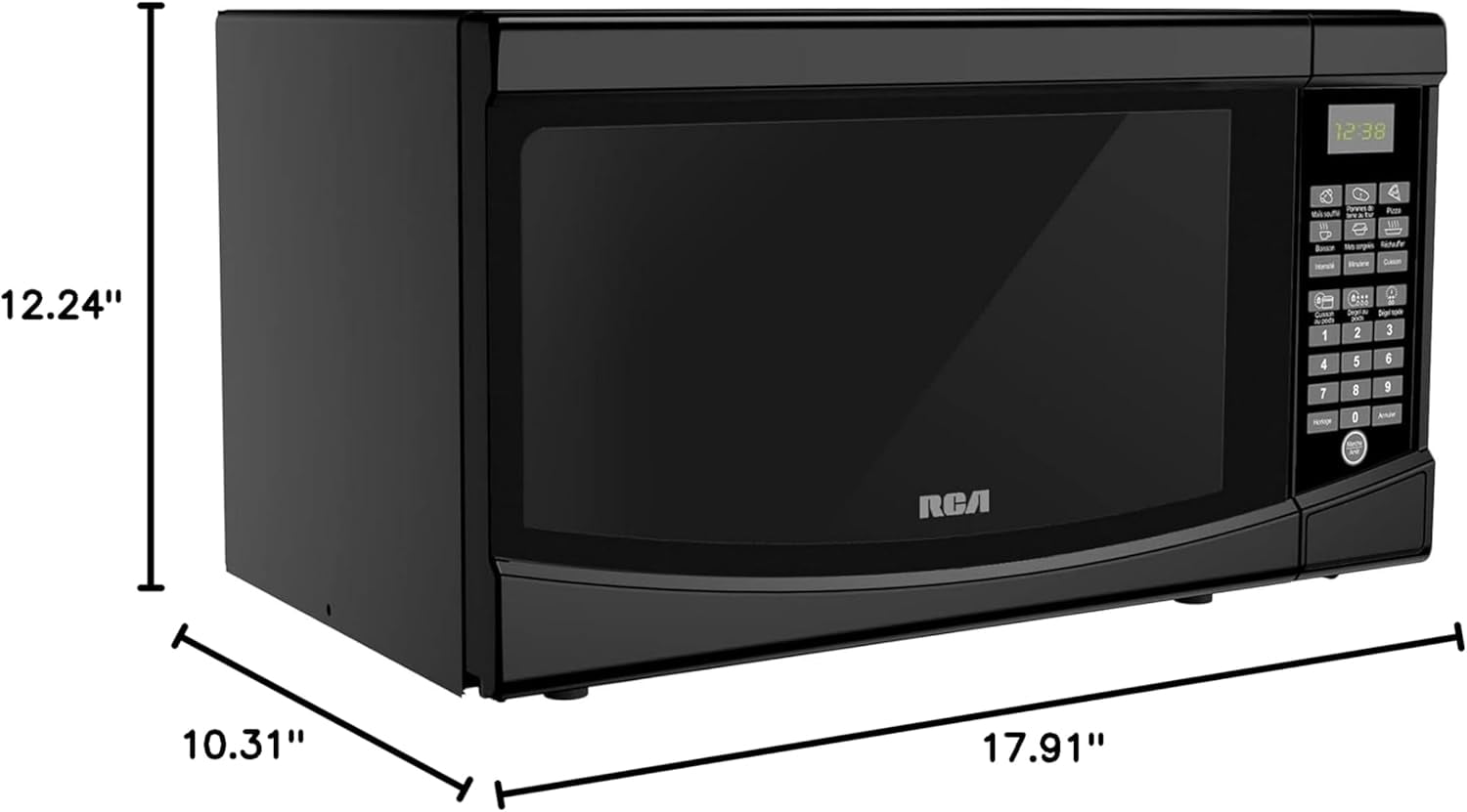 RCA 0.7 Cu. Ft. Microwave Oven - Small Microwave Oven Compact Microwave Ovens for Small Spaces, Countertop, Apartment 700 Watt Microwave - Black