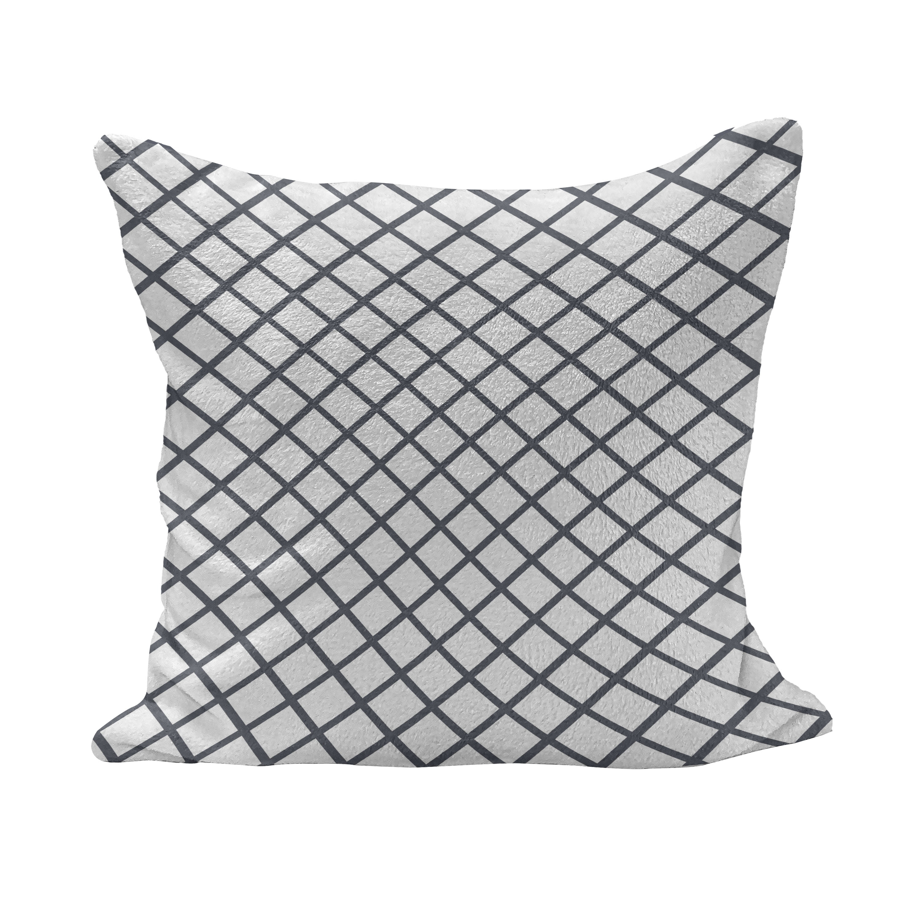 Zigzag Stripes Plush Chenille Velvet Square 17x17 inch Cushion Cover Pillowcase 