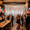 thumbnail image 3 of Shimmer Wall Backdrop, Cable-Mounted Sequin Background Curtain for Wedding Anniversary Birthday Party, Photo Booth, Indoor Reception & Photoshoot Decoration, Glamour Party Decor, 3 of 6