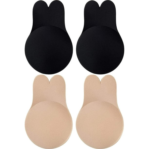 2 Pairs Reusable Rabbit Adhesive Bra, Breast Lift Strapless Anti