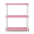 thumbnail image 4 of Furinno 23.6"W x 11.6"D x 29.5"H 3-Shelf Decorative Shelves, Pink and White, 4 of 7