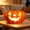 C, variant on Halloween Pumpkin Decoration Classic Carved Jack O Lantern With Smiling Face Warm Glow Resin Pumpkin Light Ornament for Tabletop Mantel Porch Indoor Outdoor Yard Porch Home Decor Holiday Gift