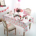 thumbnail image 4 of Spillproof Floral Spring/Summer Fabric Indoor Tablecloth,Outdoor Red Rose Table Cloth for Rectangle Tables,Picnic/Patio Flower Table Covers Mother''s Day,Parties,Wedding Use (60 X 84 Inch), 4 of 6