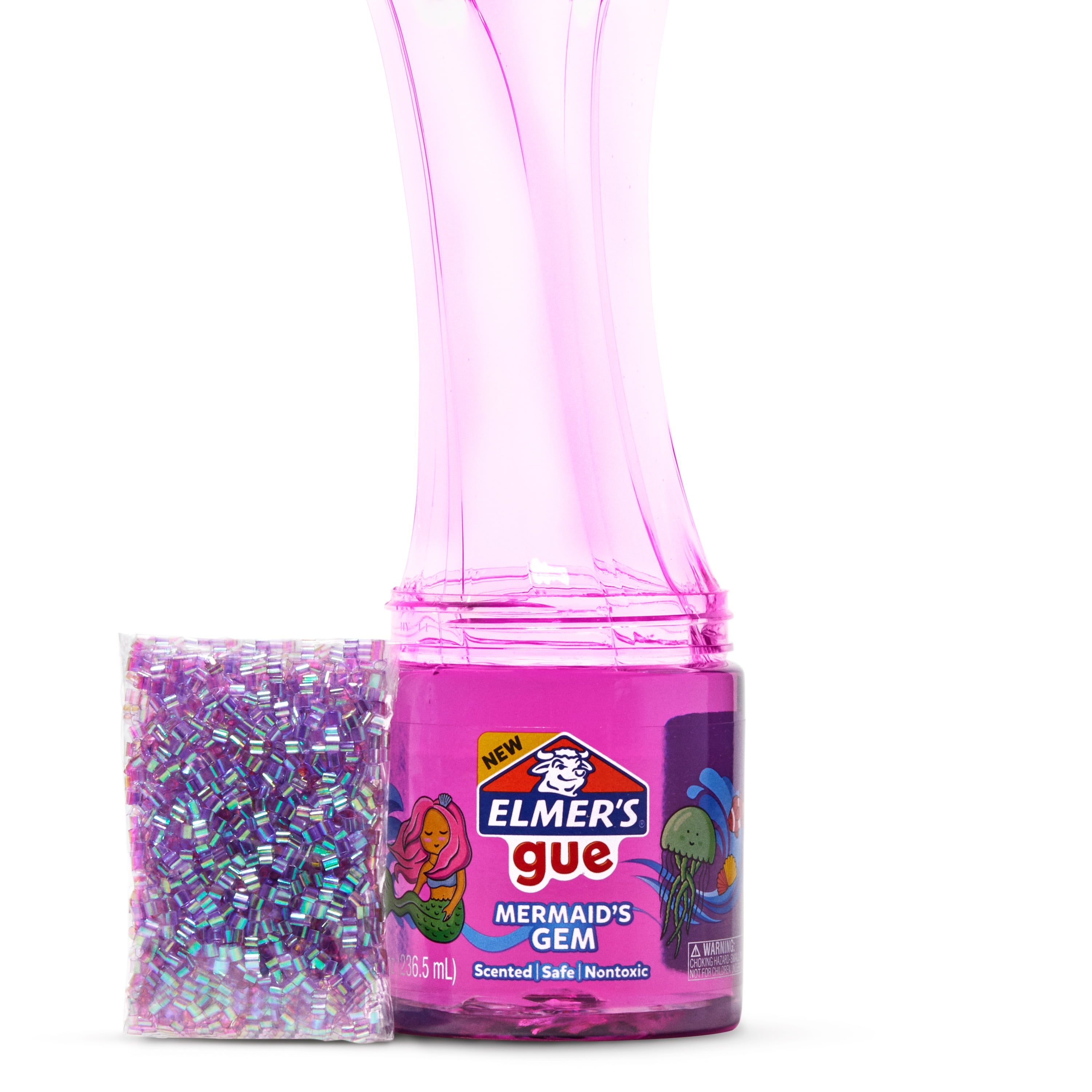 Elmer’s Gue Premade Slime, Mermaid's Gem Slime, Includes Fun, Unique Add-In