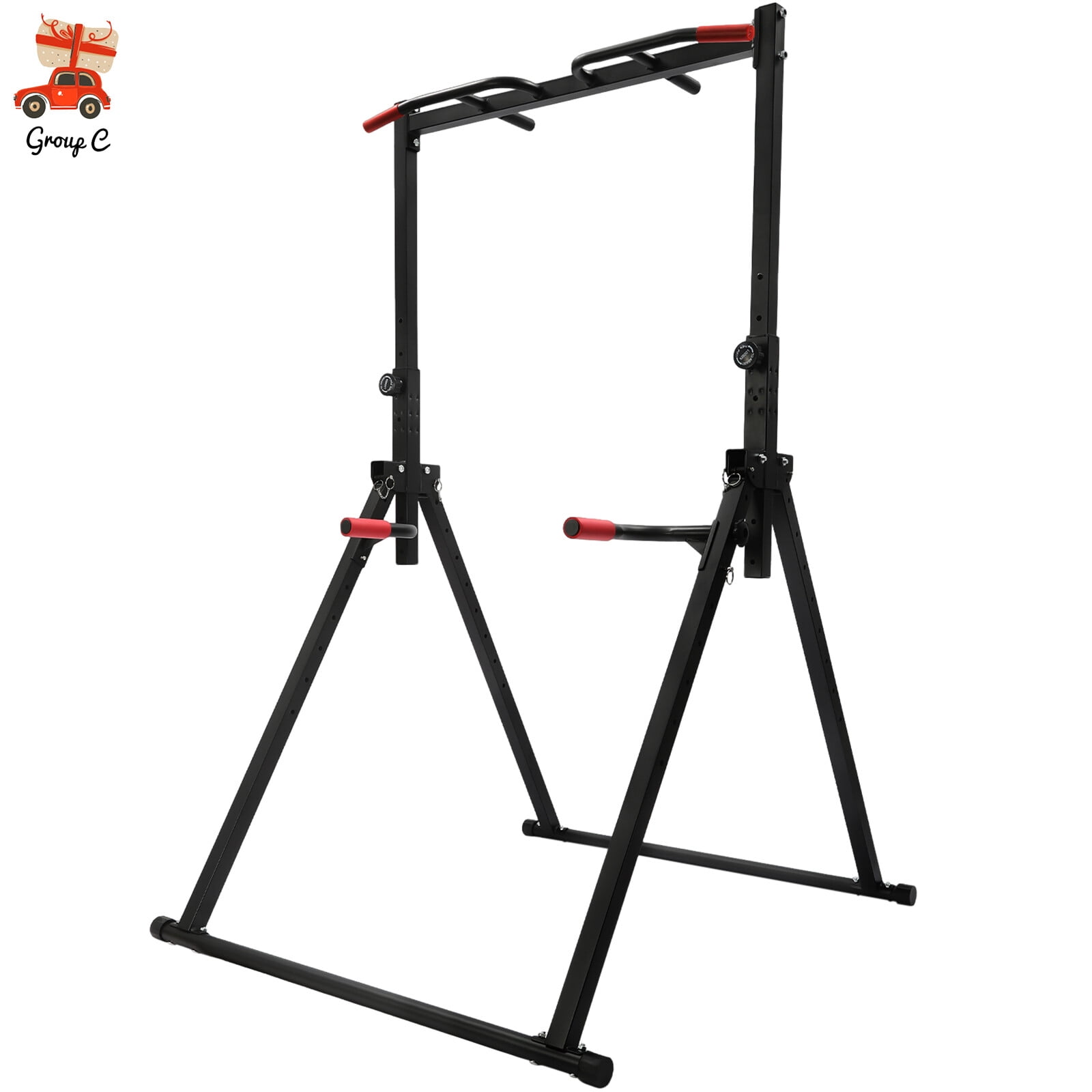 XMark Vertical Knee Raise w/Dip & Pull-up Station-White - Walmart.com