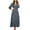 Navy Blue, variant on Avamo Women's Bohemian Floral Maxi Loose Casual High Waist Beach Party Dress
