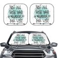 thumbnail image 2 of Haiem Not All Who Wander Are Lost1 Car Windshield Sun Shade (2 Pieces) Foldable Windshield Sun Shade Car Accessories for Truck SUV Pickup-Medium, 2 of 7
