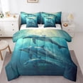 thumbnail image 1 of YST Kids Comforter Set, 7-Piece, Dolphin Underwater Animal Theme, King Size, 1 of 5