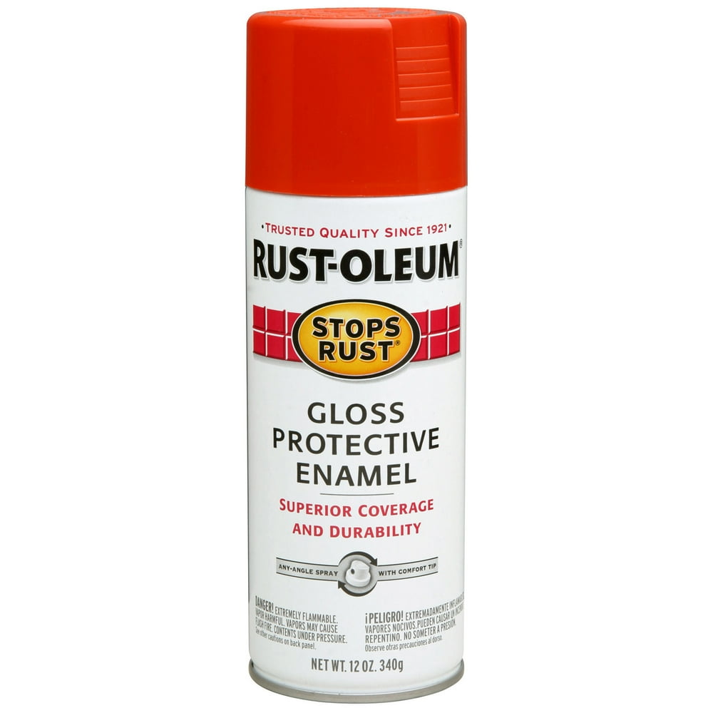 RustOleum 245897 Stops Rust Spray Paint, 12Ounce, Gloss Burnt Orange