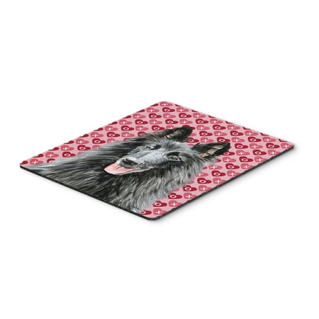 Belgian Sheepdog Hearts Love and Valentine's Day Mouse Pad, Hot Pad or Trivet