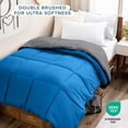 thumbnail image 4 of Bare Home 1800 Collection Reversible Down Alternative Comforter, All-Season, Twin/Twin-XL, Gray/Medium Blue, 4 of 10