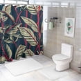 thumbnail image 7 of Orinice Bathroom Shower Curtain ﻿Tropical Plants Seamless Pattern Bird Paradise Bathtub 12 Hooks Solid Microfiber Fabric Water Repellent Treatment Modern Home Bath Room Decorations 36x72, 7 of 7