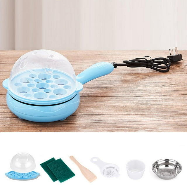 Multifunctional 2 in 1 Egg Cooker Non Stick Egg Frying Pan Egg Boiler Automatic Off Egg Boiler Machine for Home Dormitory