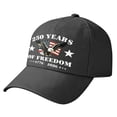 thumbnail image 3 of Lispipm 250 Anniversary USA Hat for Women United States Adjustable Patriotic Baseball Cap 1776-2026 Casual Running Sun Hats Black, 3 of 5