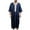 #120-Navy, variant on Yaoyar Mens Middle Eastern Traditional Robe Mid Sleeve Round Neck Embroidered Men's Clothing Middle East Kaftan Saudi Arab Caftans Islamic Abaya Dress Dubai Robes