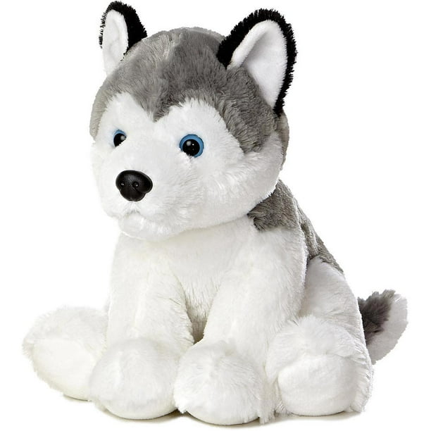 large stuffed husky dog