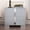 Gray, variant on Noble House Modern Mirrored Nightstand with 2 Drawers and Metal Legs, Black