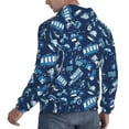 thumbnail image 6 of Fotbe Men's Hoodie with Blue Bus Pattern - Kangaroo Pocket Pullover Hooded Sweatshirt, Perfect for Daily Wear, Travel, and Home-X-Large, 6 of 7