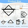 thumbnail image 2 of 2Pcs Metal Wall Mounted Wine Holder, Upgrade Foldable Hanging Wine Rack Organizer for 2 Liquor Bottles, Red Wine Bottle Display Hanger with Screws for Home Kitchen Bar Wall Décor, 2 of 16