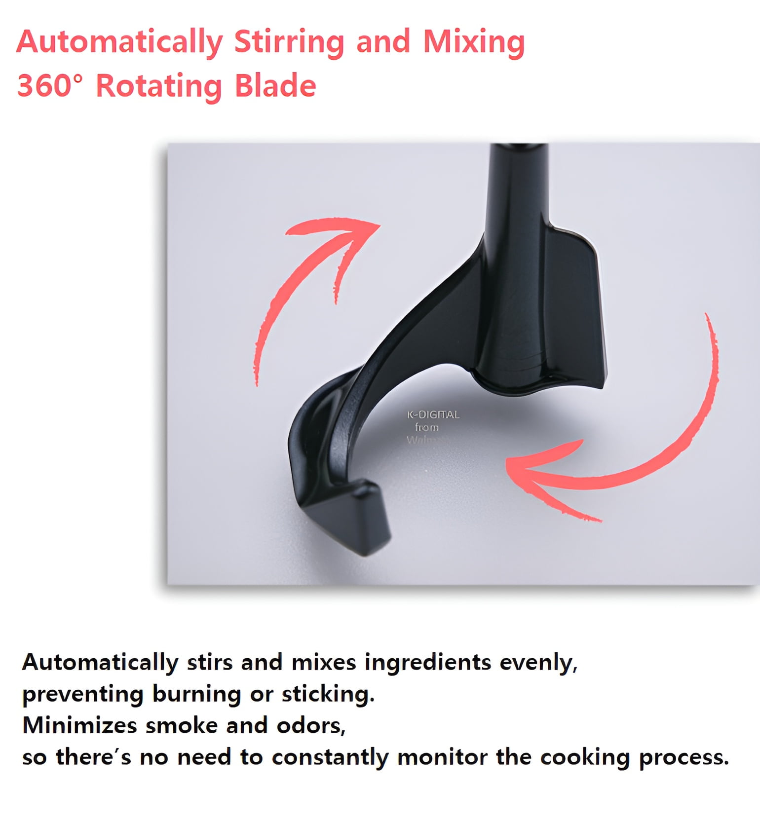 Vital Plant Roll Pan - Automatic Rotating Cooking Appliance, Non-Stick Mint Color Pot, 800g Capacity