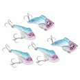 thumbnail image 2 of Nimomo Señuelo De Pesca Artificial, Placa De Hierro, Cebo con Ranura para Sangre Láser, Anzuelo Triple para Pesca En Agua Dulce Y Salada, 5 Uds.(Rosa y Verde), 2 of 5