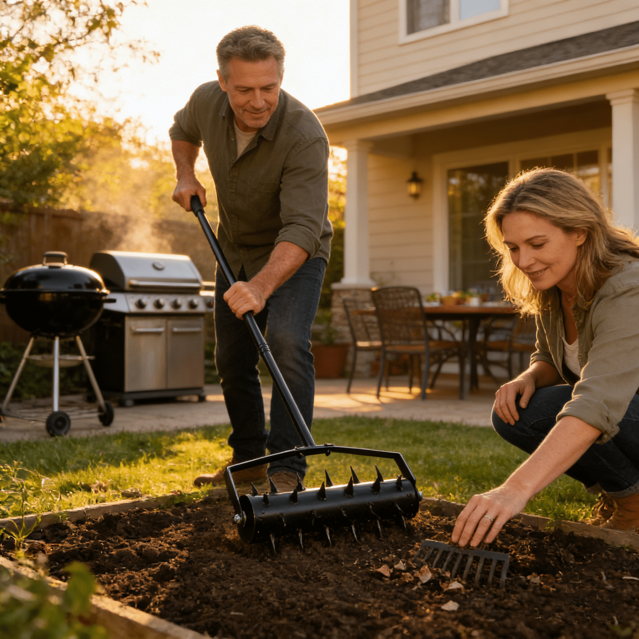 Lawn Aerator Shoes, Lawn aerators, gardens, yards, loose soil in farmland,Gardening Lawn Aerator Tool, Upgraded Heavy Duty Aerator Lawn Soil Penetrator Spikes, for Garden Grass Patio Yard.